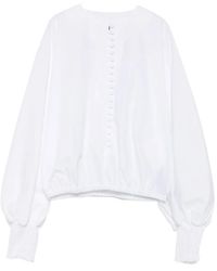 Balmain - Balloon-Sleeve Blouse - Lyst
