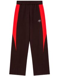 MSGM - Logo-Embroidered Contrast-Panel Track Pants - Lyst