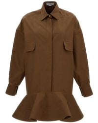 Stella McCartney - Ruffled-Hem Mini Dress - Lyst
