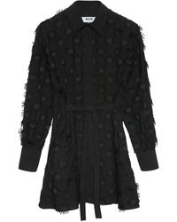 MSGM - Robe-Chemise À Taille Nouée - Lyst