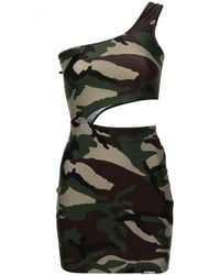 Vetements - Cout-Out-Minikleid mit Camouflage-Print - Lyst