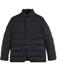Fay - Quilted Double-Breasted Jacket - Lyst