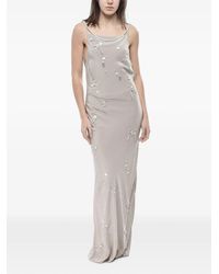 BERNADETTE - Sequin-Embellished Pearl-Strap Maxi Dress - Lyst