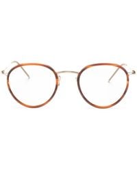 Oliver Peoples - Tortoiseshell-Pattern Round-Frame Glasses - Lyst