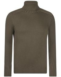 Gran Sasso - Ribbed-Knit Roll-Neck Wool Sweater - Lyst