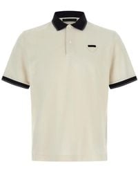 Prada - Piqué Poloshirt Met Driehoekige Patch - Lyst