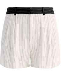 Alice + Olivia - Conry Stripe-Pattern Shorts - Lyst