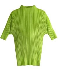 Pleats Please Issey Miyake - Lucid Pleats High-neck Top - Lyst