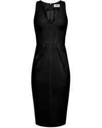 Elisabetta Franchi - V-Neck Logo Dress - Lyst