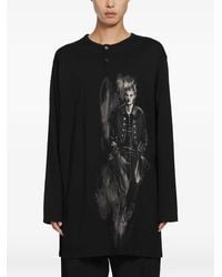 Yohji Yamamoto - Graphic-Print Long-Sleeve T-Shirt - Lyst
