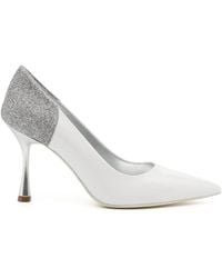 Madison Maison - Zapatos Alena White/Silver con tacón de 65 mm - Lyst
