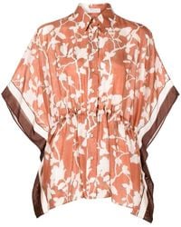Brunello Cucinelli - Floral-print Short-sleeve Shirt - Lyst