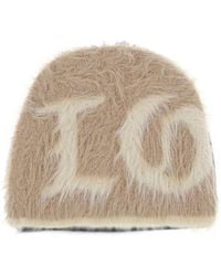 JUN/NAKAYAMA - Slogan-Print Faux-Fur Beanie Hat - Lyst