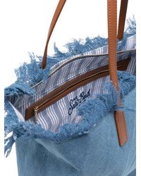 Borsa Estiva Saint Barth In Denim Con Nappe Fatta A Mano – 40x32x20 Cm