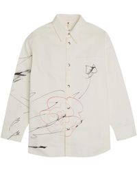 OAMC - Scribble Tower Cotton Shirt - Lyst