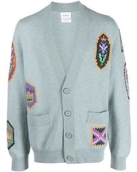 Barrie - Scottish Symbols Intarsia-Knit Cardigan - Lyst