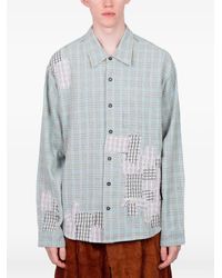 STORY mfg. - Patchwork Plaid Shirt - Lyst