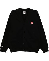Aape By A Bathing Ape - Logo-Appliqué Button-Up Sweatshirt - Lyst