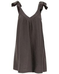 Kaos - Tie-Shoulder Gathered Mini Dress - Lyst