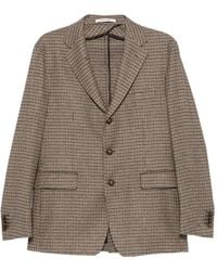 Tagliatore - Blazer Boutonné À Motif Pied-De-Poule - Lyst