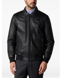 Brooks Brothers - Leather Bomber Jacket - Lyst