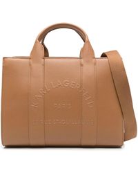 Karl Lagerfeld - ロゴエンボス ハンドバッグ - Lyst