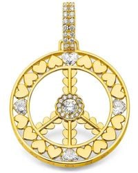Buddha Mama - Peace Sign Diamond Pendant - Lyst