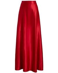Ralph Lauren - Satin-Finish A-Line Maxi Skirt - Lyst
