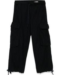 Greg Lauren - Pinstriped Wide Trousers - Lyst