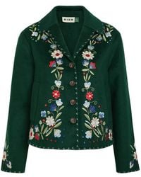 RIXO London - Jude Floral-Embroidered Jacket - Lyst