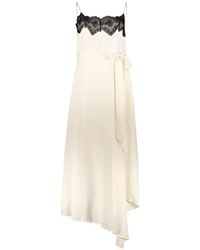 Ellery - Lace-Trim Sleeveless Asymmetric Maxi Dress - Lyst