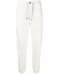 Brunello Cucinelli - Drawstring Cargo Cotton Joggers - Lyst