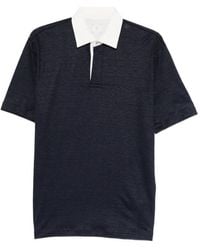 Eleventy - Contrast-Collar Polo Shirt - Lyst