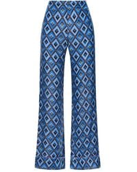 Maliparmi - Broek Met Diamantvormig Patroon - Lyst