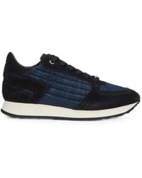 Moorer - Leather Denim-Insert Sneakers - Lyst
