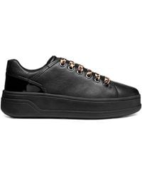 Geox - Leopard-Laces Leather Sneakers - Lyst