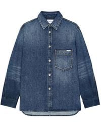 Givenchy - Couture Seam Hemd Aus Blauem Denim - Lyst