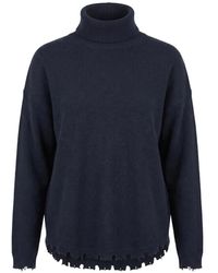 Kujten - Mavis Distressed Roll-Neck Sweater - Lyst