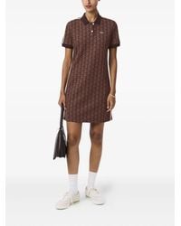 Lacoste - Geometric-Pattern Polo Dress - Lyst