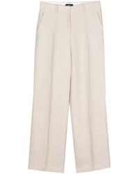 Theory - Linen Straight-leg Trousers - Lyst