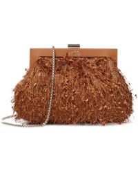 V73 - Feather-Effect Clutch Bag - Lyst