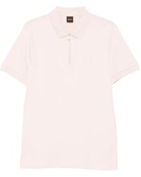 BOSS - Polo En Coton Stretch À Patch Logo - Lyst