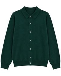 Aspesi - Button-Down Polo Cardigan - Lyst