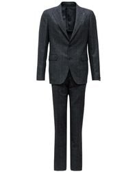 Tagliatore - Costume Boutonné À Carreaux - Lyst