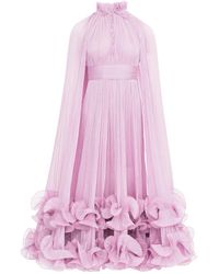 Ana Radu - Pleated Cape Dress - Lyst