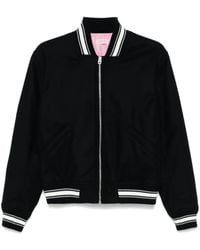 Fursac - Stripe-Trim Bomber Jacket - Lyst
