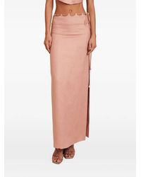 AZULU - Cairo Cut-Out Side-Slit Maxi Skirt - Lyst