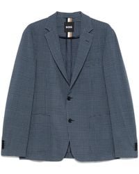 BOSS - Prince-Of-Wales-Check Blazer - Lyst