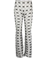 Isa Boulder - Check-Pattern Knit Trousers - Lyst