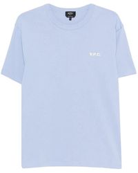 A.P.C. - Crew-Neck Logo-Embossed T-Shirt - Lyst